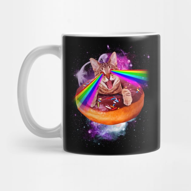 Space Cat Donut Shooting Rainbow by ultraelectrogalacticshop